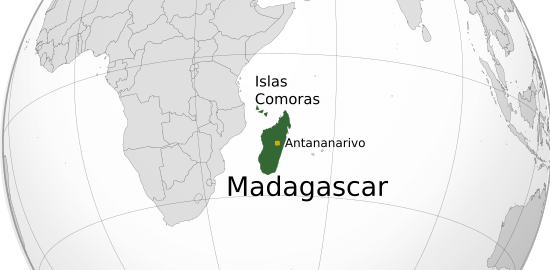 Mapa de situación de Madagascar